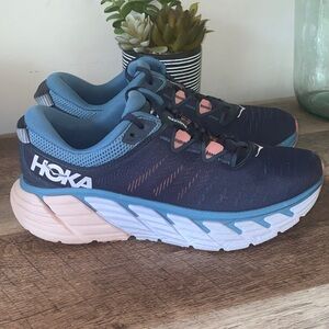 Hoka One One Gaviota 3 Women's Athletic Shoes Dark Blue Light Pink Size 8.5B